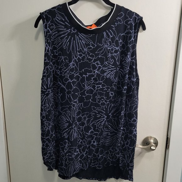 2X Joe Fresh Sleeveless Floral High Neck Top - Picture 2 of 8